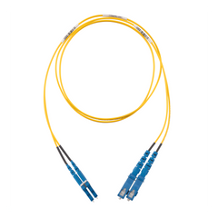 Jumper de Fibra Optica Monomodo 9/125 OS2, LC-SC Duplex, OFNR (Riser), Color Amarillo, 15 Metros (49.21 Pies)