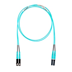 Jumper de Fibra Optica Multimodo 50/125 OM4, LC-SC Duplex, LSZH, Color Aqua, 6 Metros (19.69 Pies)