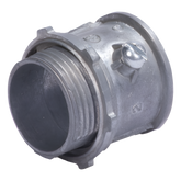 Conector 1" (25mm) pared delgada con tornillo tipo americano galvanizado etiqueta verde