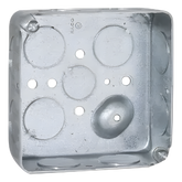 Caja Cuadrada 4 x 4"/Profundidad 1- 1/2"/ 11 Entradas de 3/4" y 1 de 1/2".