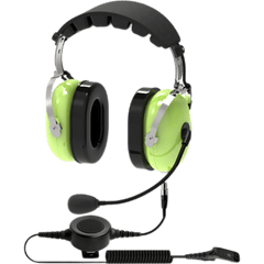 Auricular Unilateral / Reducción de Ruido Pasiva 28 dB / Micrófono de Brazo Flexible / PTT / Diadema Ajustable / Profesional