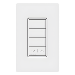 Botonera de pared Sunnata con 3 botones de escena y barra subir/bajar, retroiluminada, blanco, para RadioRA 3