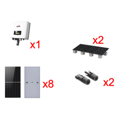 Kit Solar Interconexion 5kW 220Vca / Inversor AFORE / 8 Paneles de 645W / Montaje Incluido