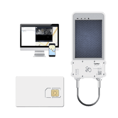 kIT Cerradura Inteligente GPS con Energía Solar / SolarGuardX 100 / Seguimiento de Activos LTE Cat-M1 / Desbloqueo por RFID BLE OTA / Impermeable IP67 / Detección de Movimiento / Batería 14400mAh / + EPCOMGPSCODE + SIM500MB2Y