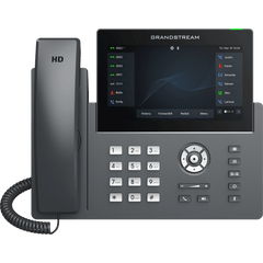 Teléfono IP Wi-Fi, Grado Operador, 12 líneas SIP con 6 cuentas, pantalla táctil 7", puertos Gigabit, Bluetooth, PoE, codec Opus, IPV4/IPV6 con gestión en la nube GDMS