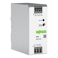 Fuente de Alimentación BASE / 24V DC 10A 240W / Monofásica 100-240V AC / Push-in CAGE CLAMP® / Sincronización Primaria / Autoenfriamiento / Paralelo y Serie / IP20 / Carril DIN