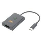 Adaptador USB-C a HDMI con Seguridad de Un Clic | Resolución 4K Ultra HD 60Hz | HDMI 2.0b 18 Gbps | DP 1.2a | Silenciamiento de Video Instantáneo | Protección ESD ±8kV | Audio 7.1 Canales | Compatibilidad Universal
