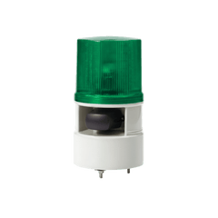Luces de advertencia color Verde con sirena incorporada con 5 tonos máx. 105 dB en 12-24 VCD