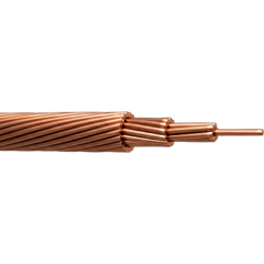 Cable de Cobre Desnudo | Calibre 1/0 AWG | Construcción Concéntrica | Alta Conductividad Eléctrica | Uso en Líneas Aéreas y Puestas a Tierra