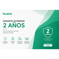 Garantia Extendida de 2 años para Microfono de Techo CM20 de Yealink