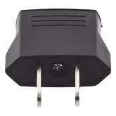 Adaptador de enchufe europea a americano, Calidad PREMIUM @ 6 A ; 110 - 250 Vca