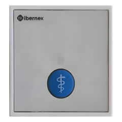 Módulo de Botón para Empotrar / 1 Tecla Iluminada con Realimentación Táctil y Audible / Lector RFID 125KHz Integrado / Comunicación RS485 / Señalización Luminosa de Estado de Alarma y Presencia Médic