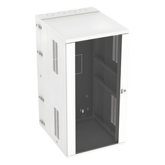 Gabinete PanZone de Montaje en Pared, de 19in, Puerta con Ventana de Seguridad, 26 UR, 762mm de Profundidad, Color Blanco