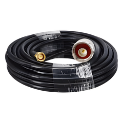 Cable Coaxial 10 Metros / Baja Pérdida / Diámetro 5 mm / Impedancia 50 Ω / Apantallamiento >90dB / Operación 5-3000 MHz / Conectores N y SMA Macho / Compatible NX9775 NX9776 NX9783