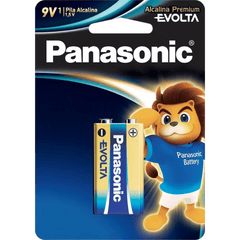 Batería Alcalina 9V / Panasonic Evolta 6LR61EGL / Alta Densidad / Anti-Leak / Blíster Individual