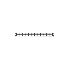Panel de Parcheo Modular Mini-Com (Sin Conectores), Plano, Blindado, Alta Densidad, de 48 Puertos, 1UR