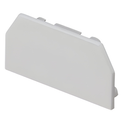 Tapa Final, para uso con canaleta T45, Material PVC Rígido, Color Blanco Mate