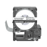 Casete de 175 Etiquetas Autolaminadas de 12.7 x 38.1 mm (0.5 x 1.5 pulgadas), para Cables de 4 a 8.1 mm (0.16 a 0.32 pulgadas) de Diámetro, Área de Impresión Color Blanco