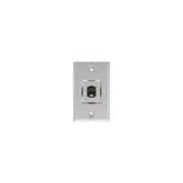 Placa de Pared Telefónica, Salida de 1 Puerto Keystone, Con Jack Cat5e Estilo TP, de Acero Inoxidable