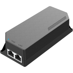 PoE Injector Grandstream 60W MultiGigabit / Compatible con IEEE 802.3af/at/bt / 1x 2.5Gbps RJ45 LAN IN / 1x 2.5Gbps RJ45 LAN OUT con PoE 60W / 100~240VAC / 54VDC / Plug-and-Play / FCC, CE, RCM, IC