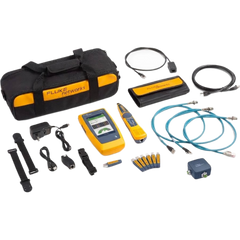 Kit de Comprobador de Cableado y Red Ethernet Industrial LinkIQ / Rendimiento hasta 10 Gb/s / Adaptadores M12X M12D M8D / Sonda IntelliTone Pro 200 / PoE bajo carga hasta Clase 8 90 W / Diagnóstico de Switch IP Puerto VLAN y Ping / Gestión con LinkWare