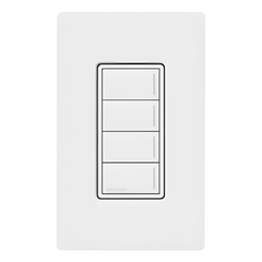 Botonera de pared Sunnata con 4 botones de escena, retroiluminada, blanco, para RadioRA 3
