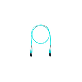 Jumper de Fibra Óptica Multimodo 50/125 OM4, LC-LC Duplex, OFNR (Riser), Color Aqua, 12 Metros (39.37 Pies)