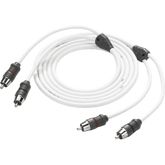 Cable de Interconexión de Audio Náutico / 2 Canales / Longitud 1.83 m (6 ft) / Conectores RCA Macho en Ambos Extremos / Cobre Puro Libre de Oxígeno (OFC) / Par Trenzado / Aislamiento de Polietileno / Cubierta PVC Flexible / Contactos
