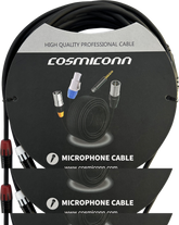Cable 3.5mm a 2 RCA, conectores negros, con diferenciador de blanco y rojo en RCA MT380-RD - MT380-WH - MTP3C-BG, length 5m