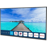 SmartTV para Exteriores Neptune™ 55" 4K UHD / 500 nits Sol Parcial / webOS / IP54 ideal para areas con techado parcial / VESA 300x200 / Incluye Soporte de Pared Inclinado
