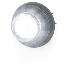 CD3 Connect Estrobo Oculto de 12 LED, Blanco, Lente Transaprente, Bisel Negro