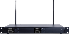 Receptor Inalámbrico Dual Canal Digital U-Band | 4 Bandas de Frecuencia (470-830 MHz) | Transmisión Digital pi/4-DQPSK | Pantalla TFT-LCD 2.2" | Anti-Interferencia con ID Code Pilot | Salidas Balanceadas y Desbalanceadas | Ecualizacion