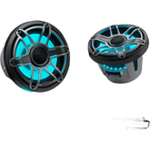 Bocinas Náuticas Coaxiales 8.8" / 125 W RMS / 90.5 dB / 38 Hz-20 kHz / 4 Ω / LED Transflective™ / Rejilla Deportiva Titanio / Marino