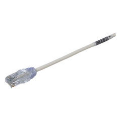 Cable de Parcheo TX6, UTP Cat6, Diámetro Reducido (28AWG), Color Blanco, 0.5 Metros (1.64 Pies)