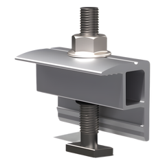 Abrazadera Final / End Clamp / Compatible con Módulos 30-40 mm / Para Sistemas N Rail y S Rail BASEL / Fijación de Paneles Solares