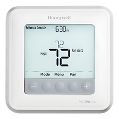 Termostato programable para bombas de calor de hasta 2 etapas calor/1 frío o sistemas convencionales de 1 calor/1 frío, serie T6 Pro