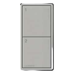Botonera de pared Sunnata con 2 botones de escena, RF 2.4 GHz, color Pebble, para sistema RadioRA 3