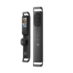 Cerradura Inteligente Multibiométrica / Reconocimiento Facial + Venas Palma + Huella Digital / Teclado Numérico + Tarjetas IC + NFC / Pantalla HD 4.5 Pulgadas / Batería Doble 4000mAh + 2500mAh / Conexión WiFi 2.4GHz / App Smart