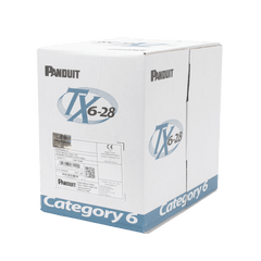Bobina de Cable UTP 305 Metros (1000 Pies) de Cobre TX6-28Æ, Gris, Categoría 6, Diámetro Reducido (28 AWG), CM/LSZH, de 4 Pares