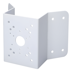 Adaptador de montaje en esquina para cámaras equIP minidomo y bullet, acero SECC, interior y exterior