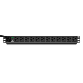 PDU ES2P Básico para Distribución de Energía, Enchufe de Entrada NEMA 5-20P, Con 12 Contactos NEMA 5-20R, Instalación Horizontal de 19in, 1UR, 20 Amp, 120 Vca