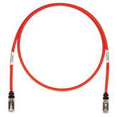 Patch Cord Cat6A, Blindado S/FTP, CM/LS0H, 2.5 Metros (8.20 Pies), Color Rojo