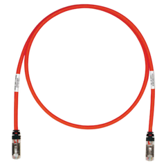 Patch Cord Cat6A, Blindado S/FTP, CM/LS0H, 2.5 Metros (8.20 Pies), Color Rojo