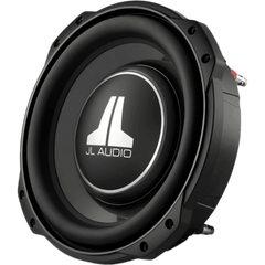 Subwoofer para Coche de Línea Fina / 10" (25.4 cm) / Dual 8 Ω / 400 W RMS / Cono de Polipropileno Relleno de Minerales / Terminal con Botones / Profundidad de Montaje 83 mm (3.25 in) / Xmax 15.2 mm (0.6 in)