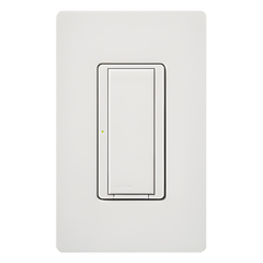 Interruptor inalámbrico on/off Maestro Wireless para iluminación de 6 A y ventiladores de hasta 1/10 HP, 120 V, requiere neutro, compatible con hub Vive, color blanco