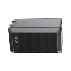 Cargador GaN III 65W / 3 Puertos USB-C y USB-A / PD 3.0 y QC 4.0 / Enchufe Plegable / Protección Integral 6 Capas / Powered by EZVIZ