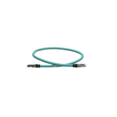 Patch Cord Cat5e de Grado Industrial 600V, Blindado SF/UTP, Calibre 24 AWG, Color Aqua, 60 cm (23.62 pulgadas).