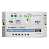 Controlador Solar PWM / 10A / 12/24V / Puerto USB / Indicadores LED / Tierra Positivo Común
