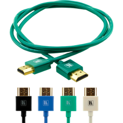 Cable HDMI Ultra Delgado Alta Velocidad con Ethernet | 4K@60Hz (4:2:0) | 18Gbps | Conector HDMI Delgado 16 mm (0.63 in) | Radio de Curvatura 36 mm (1.42 in) | Triple Blindaje | Conectores Chapados en Oro 24K | 3 mts | Verde