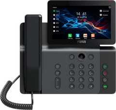 Teléfono IP Empresarial V66 Prime, Pantalla Táctil Color 7 Pulgadas, Audio HD Opus, Video 1080p, Wi-Fi 6, Bluetooth 5.4, 20 Líneas SIP, 6-Way Conference, PoE, Material Antibacterial